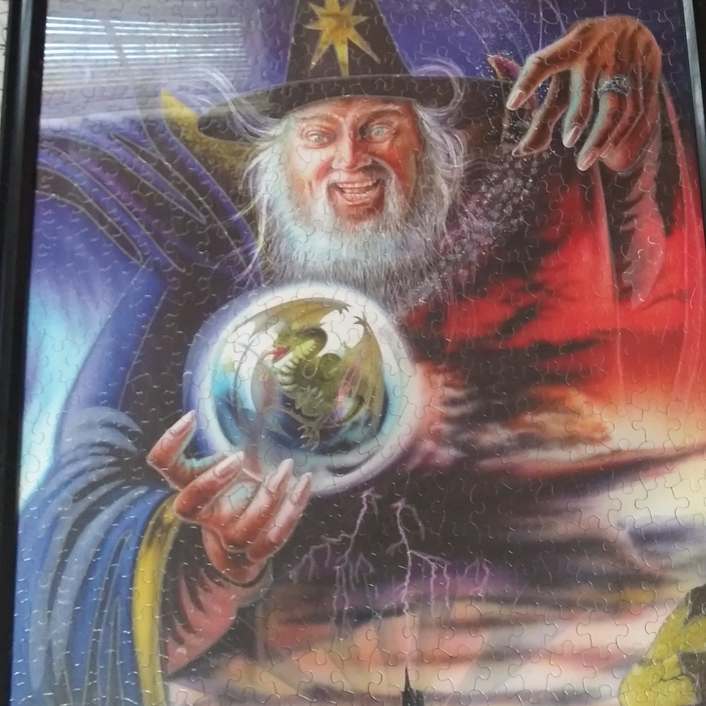 Framed glow in the dark puzzle.